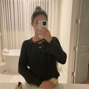 Knit Sweater with tie size S